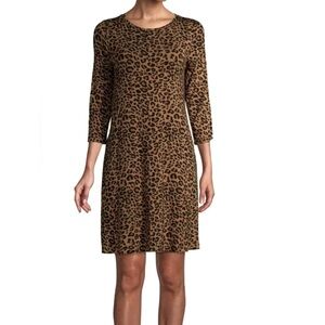 Robert Louis leopard print mini dress Sz S